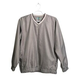 Pro Tour Cool Play V-Neck Houndstooth Windbreak Golf Pull Over Sz L